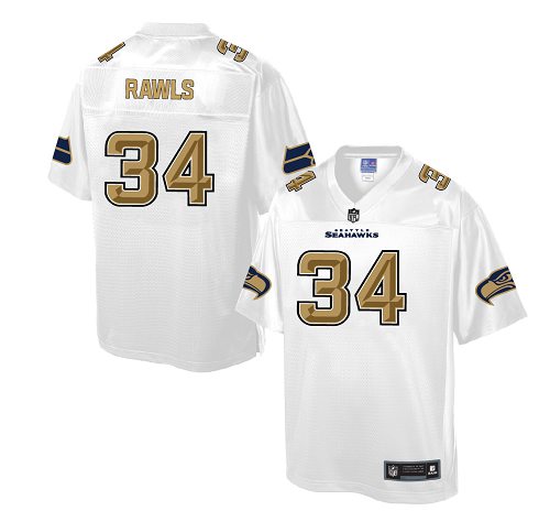 Men's Game Thomas Rawls Nike Jersey White - #34 Pro Line Fashion NFL Seattle Seahawks